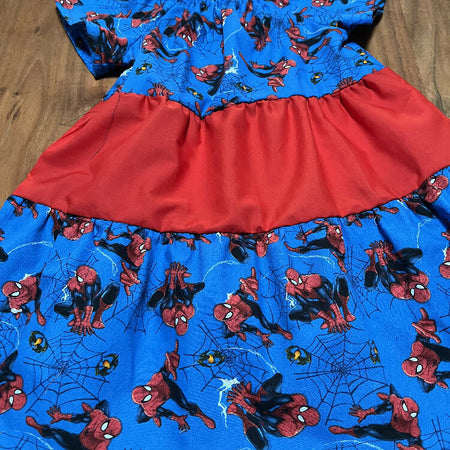 Toddler Summer dress - blue and red