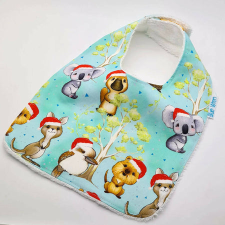 Christmas Baby Bib Australian Animals