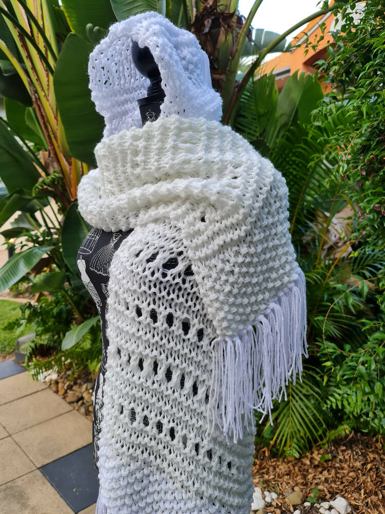 Arctic White - Hooded Scarf