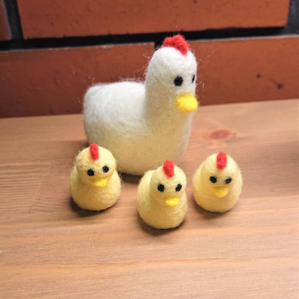 Mini Wool Needle Felted Chick