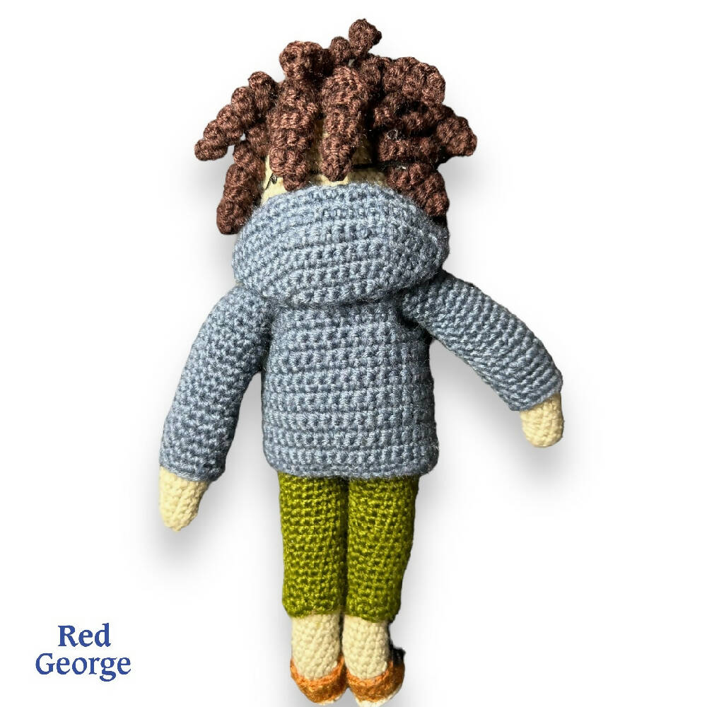 Red George of Kensington crochet  dress me doll