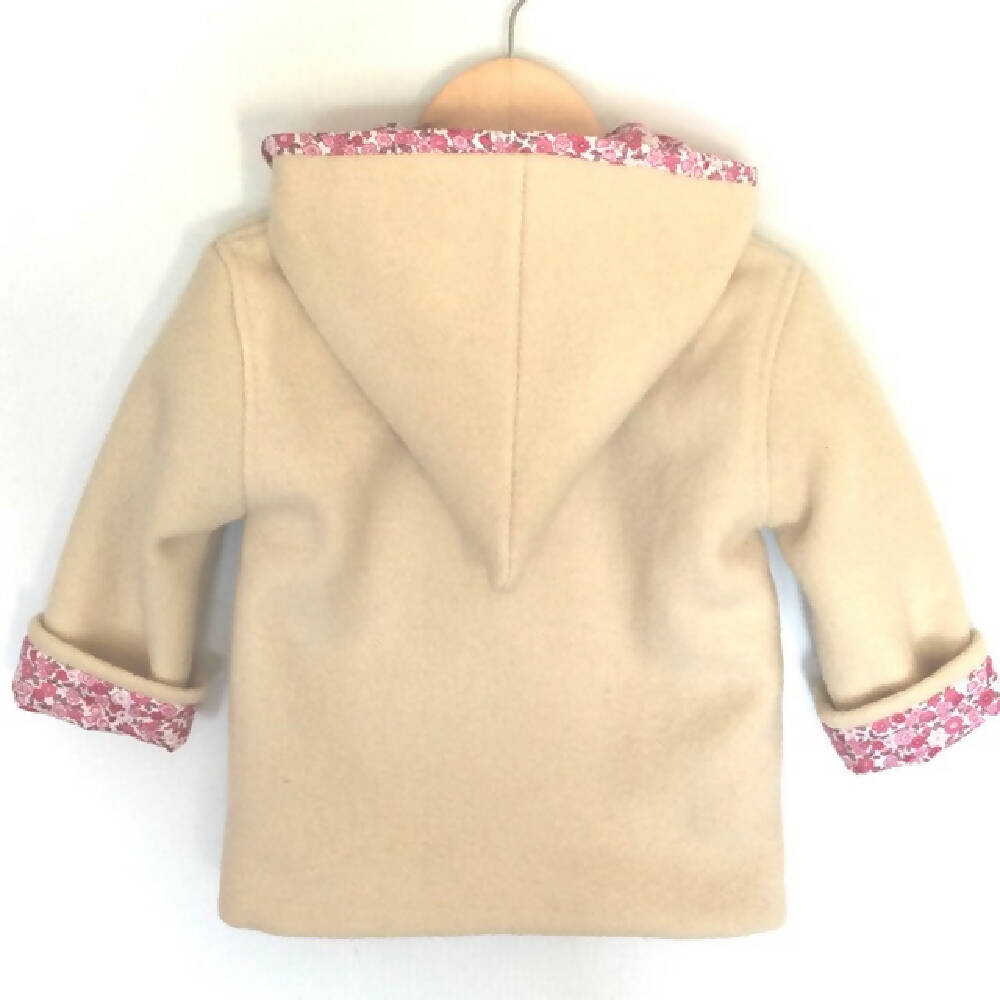 Upcycled Woollen Blanket Coat with Pixie Hood