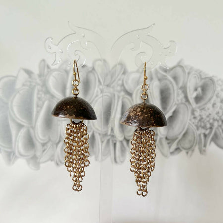 Hakea | Natural seed pod earrings with handmade chains