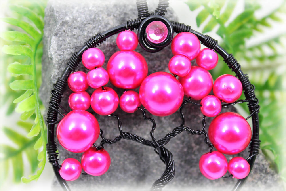 Tree of Life Hot Pink Bubble Tree
