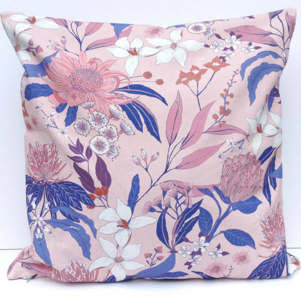 pink floral cushion