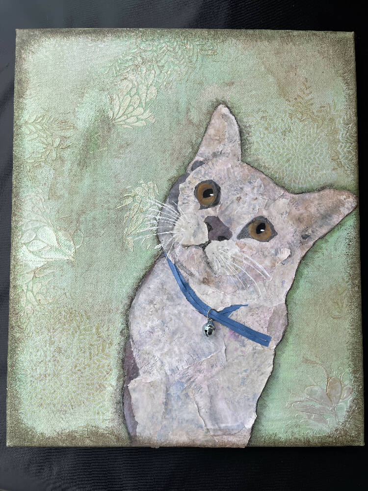 Mixed media pet portrait
