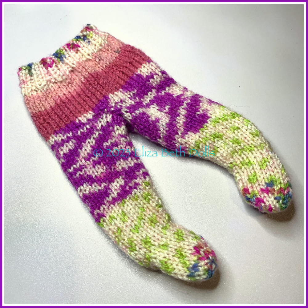 PDF digital download, Miniland 32cm doll clothes, Quick Knit Leggings