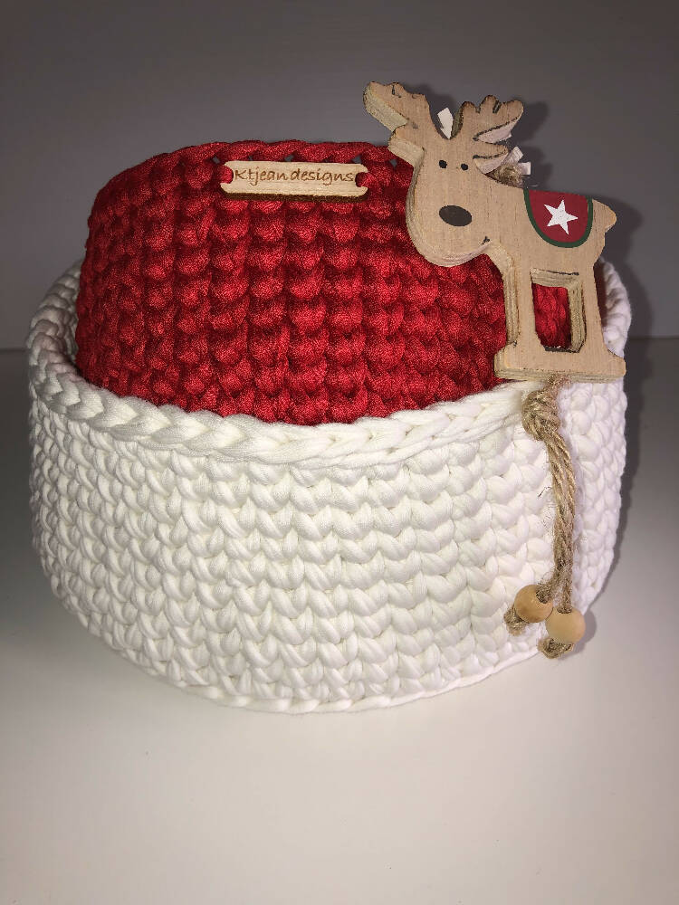 Christmas Cotton Storage Baskets