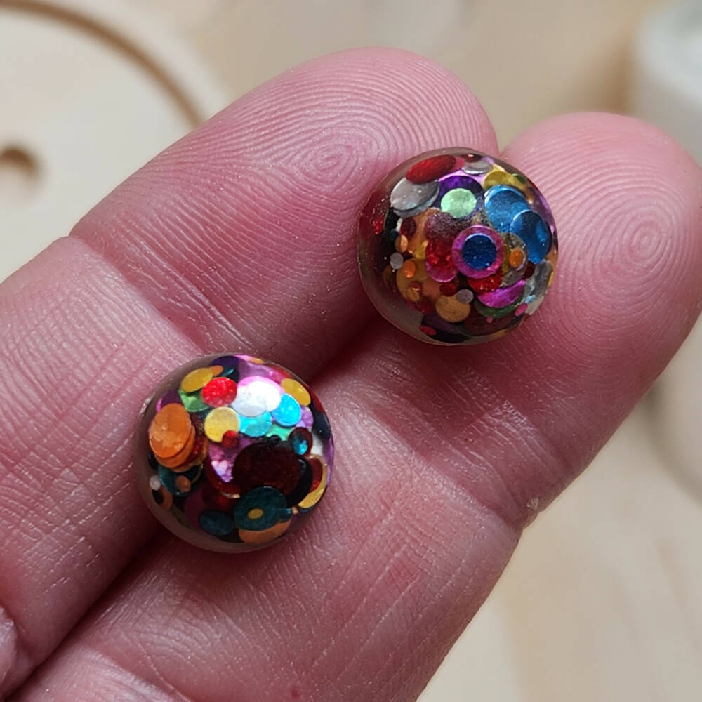 Stud Earrings Confetti Bubbles A2B mised (4)