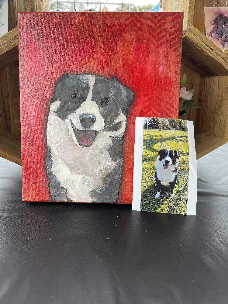 Mixed media pet portrait
