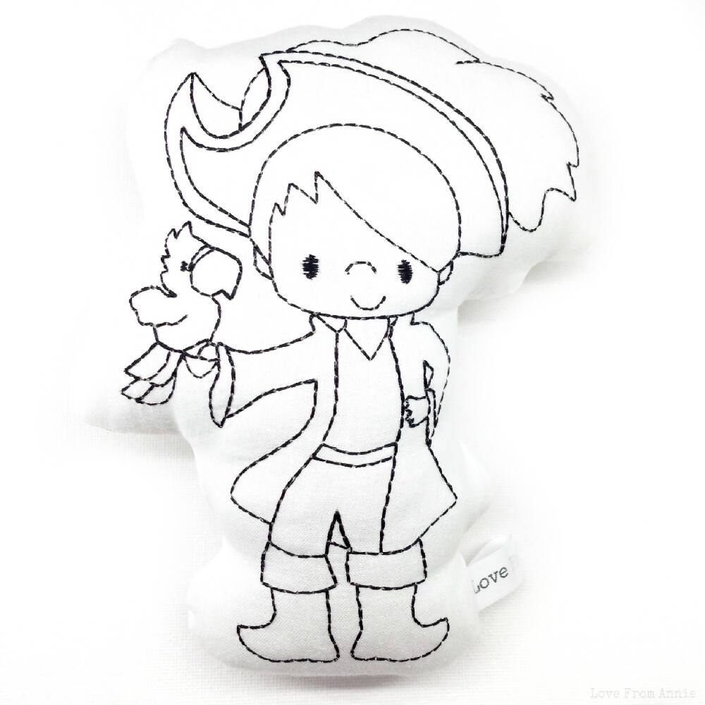 Colour In Pirate and Pirate Ship