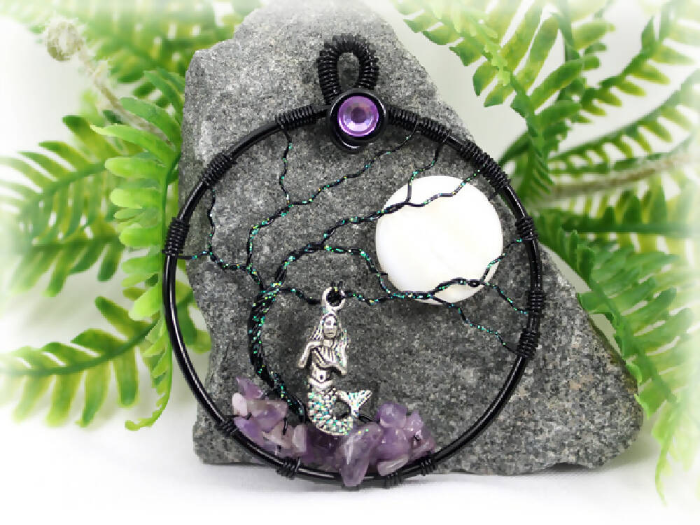 Tree of Life Mermaid with Amethyst and Moon