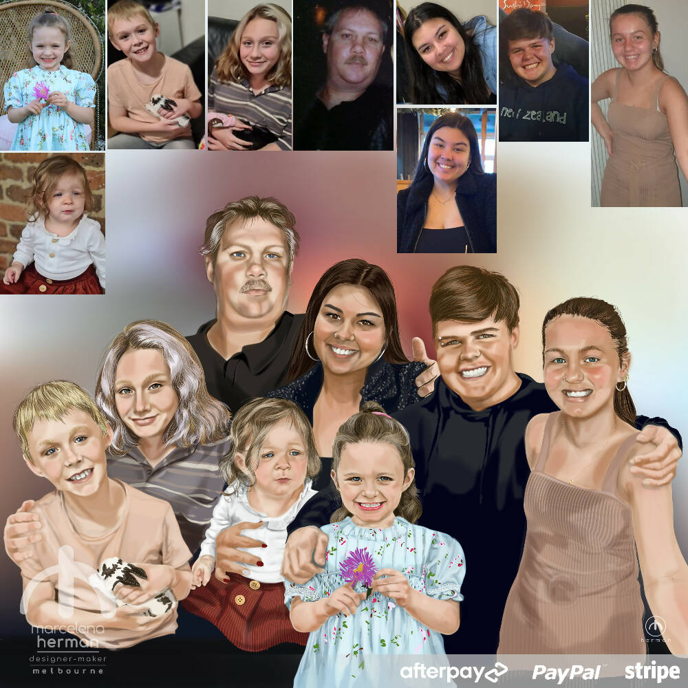Custom Portrait |REALISTIC | Composite Portrait | Vector Illustrations