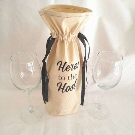 Wine Bottle Bag - range of fonts & colors available