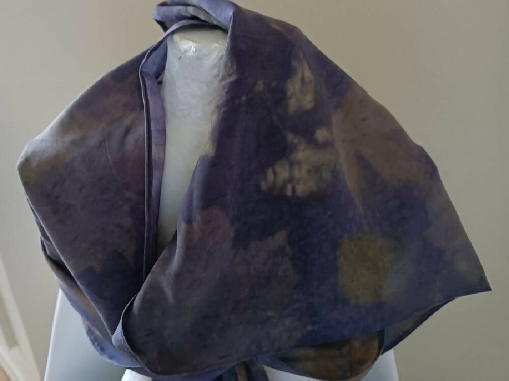 Purple Passion silk georgette eco printed scarf