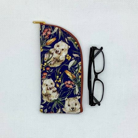 Wombats zip pouch for glasses, handbag organiser, etc - 3 designs