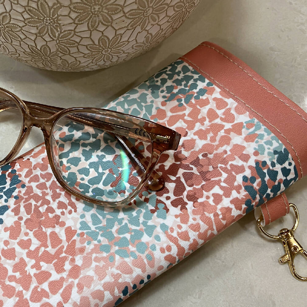 Soft-glasses-case-faux-leather-dappled-abstract-floral-A