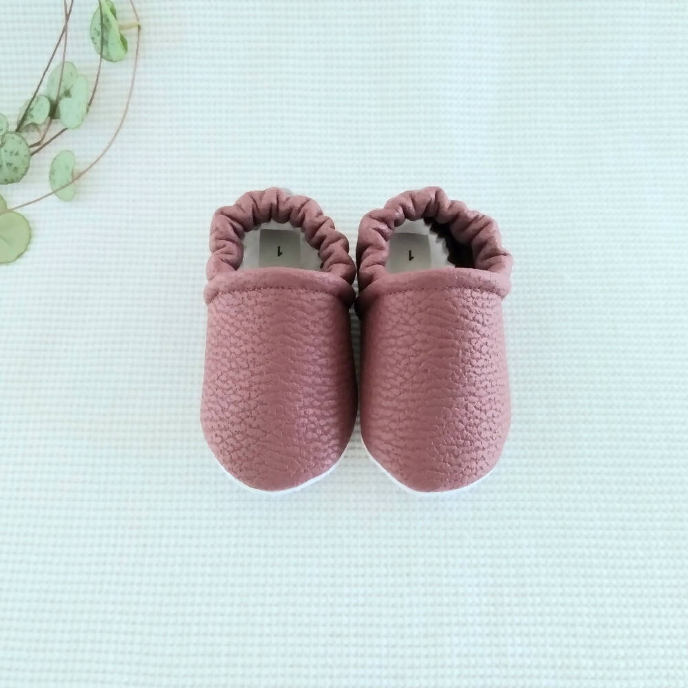 Faux Leather Baby Shoes (0-3, 3-6 & 6-9 month)