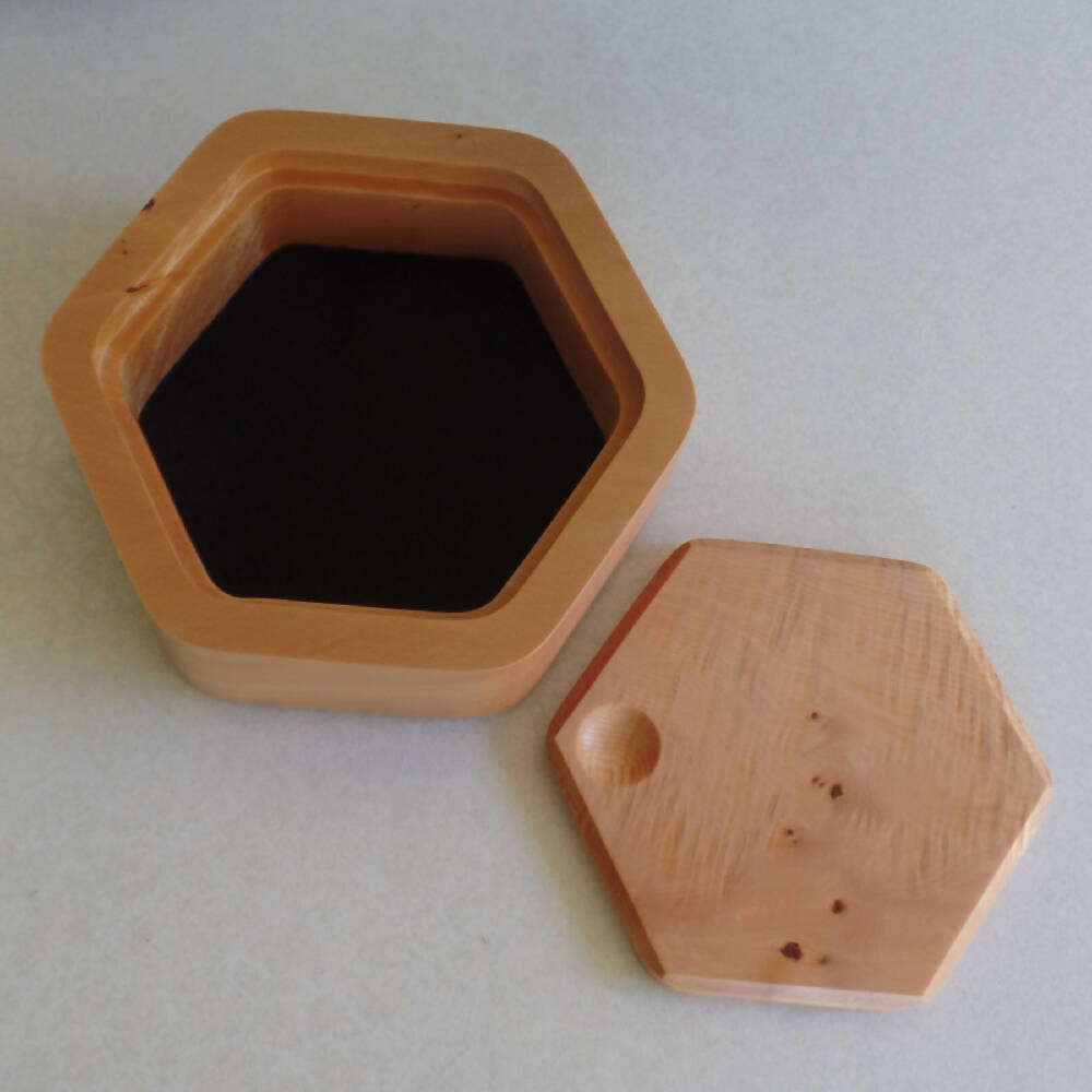 Hexagonal Box- Solid Australian Timber- Tasmanian Huon Pine