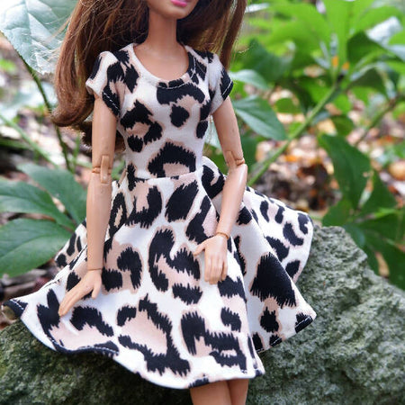 Leopard Print Barbie Doll Dress
