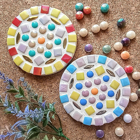 Assorted Mosaic Coaster Pairs - Round