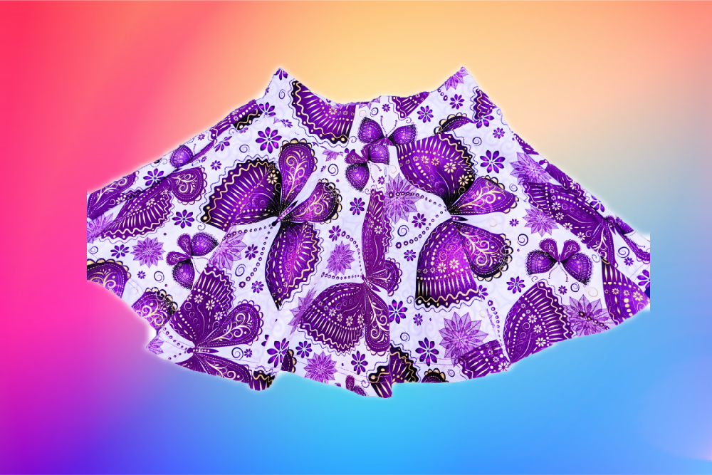 Girls Twirly Skirt - stretch - Sizes 7, 10, 12