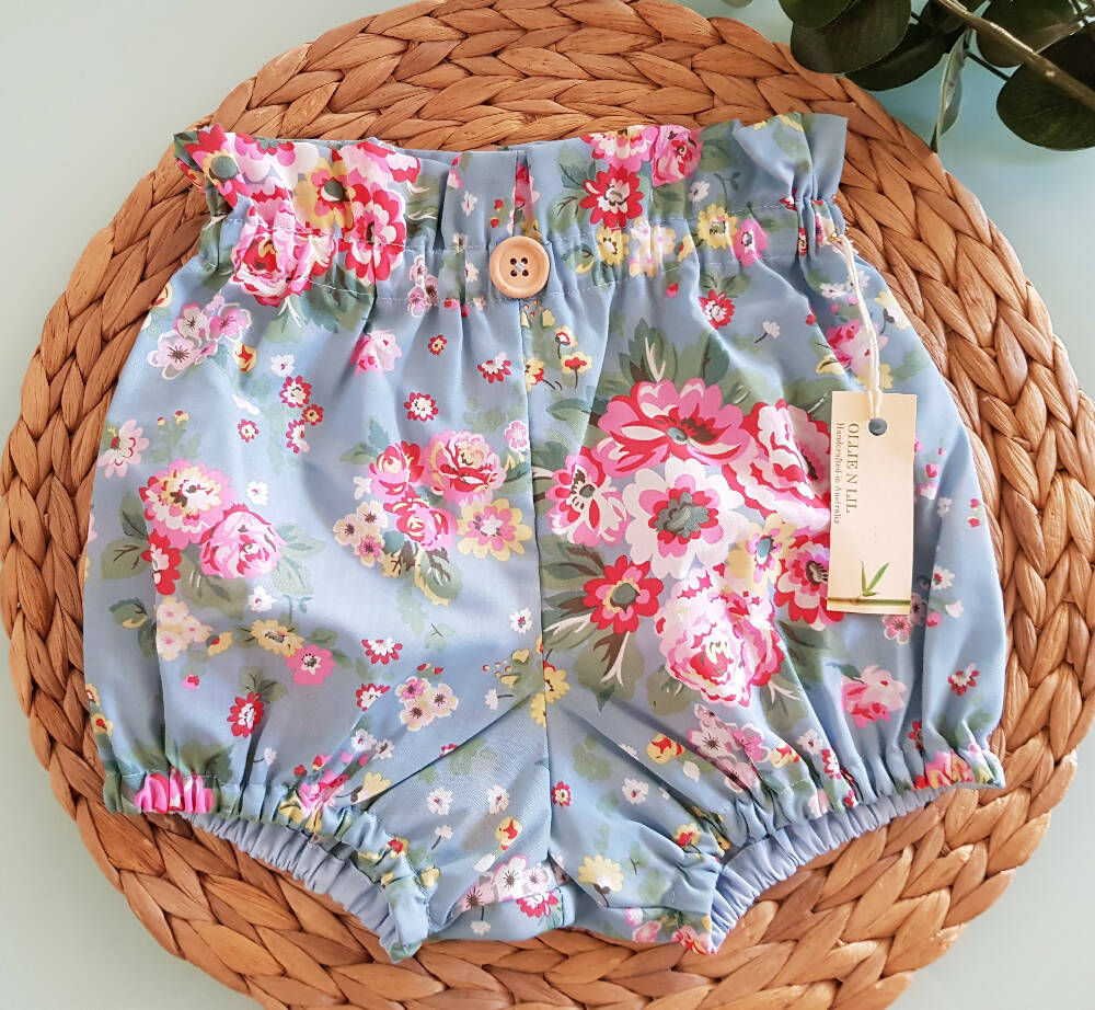 Girls Summer Floral Britches / Bloomers Size 0 - 3