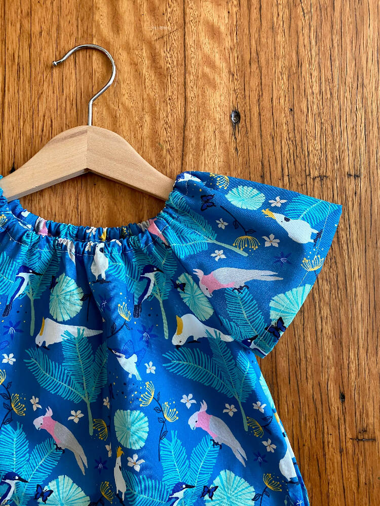 teal cockatoos galahs dress 1
