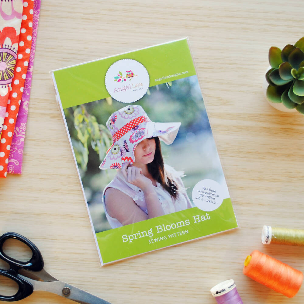 Ladies Sun Hat HARD COPY Paper Sewing Pattern Womens Hat