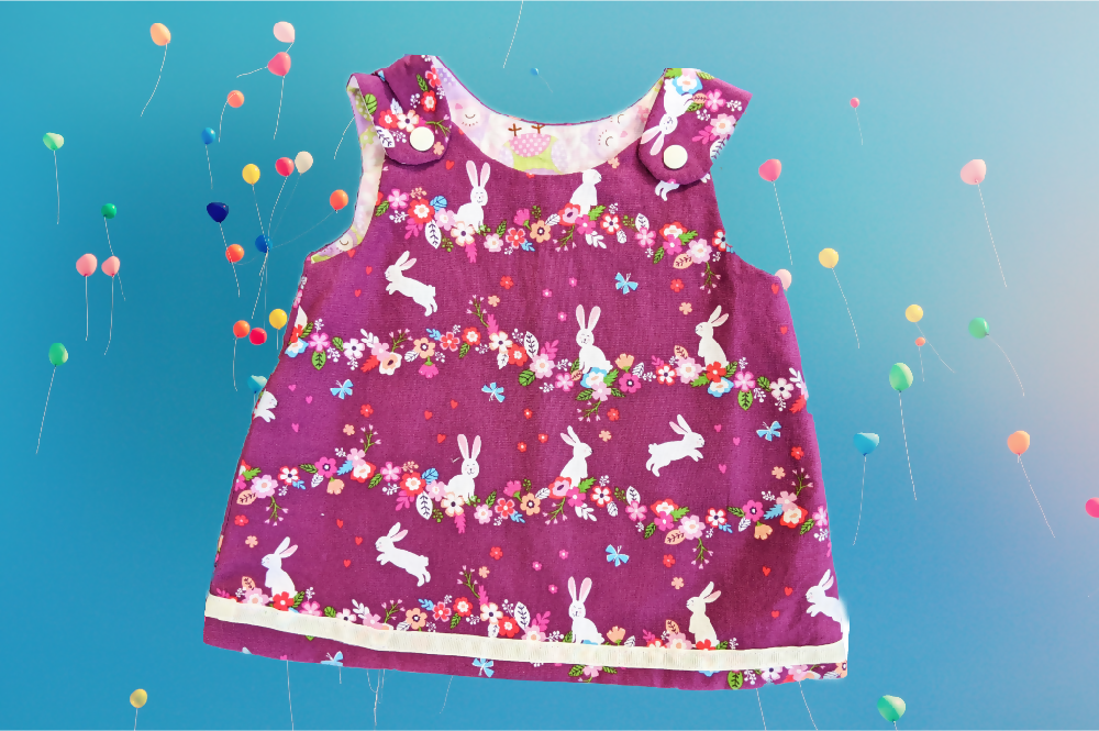 Baby Girl Swing Dress, Reversible