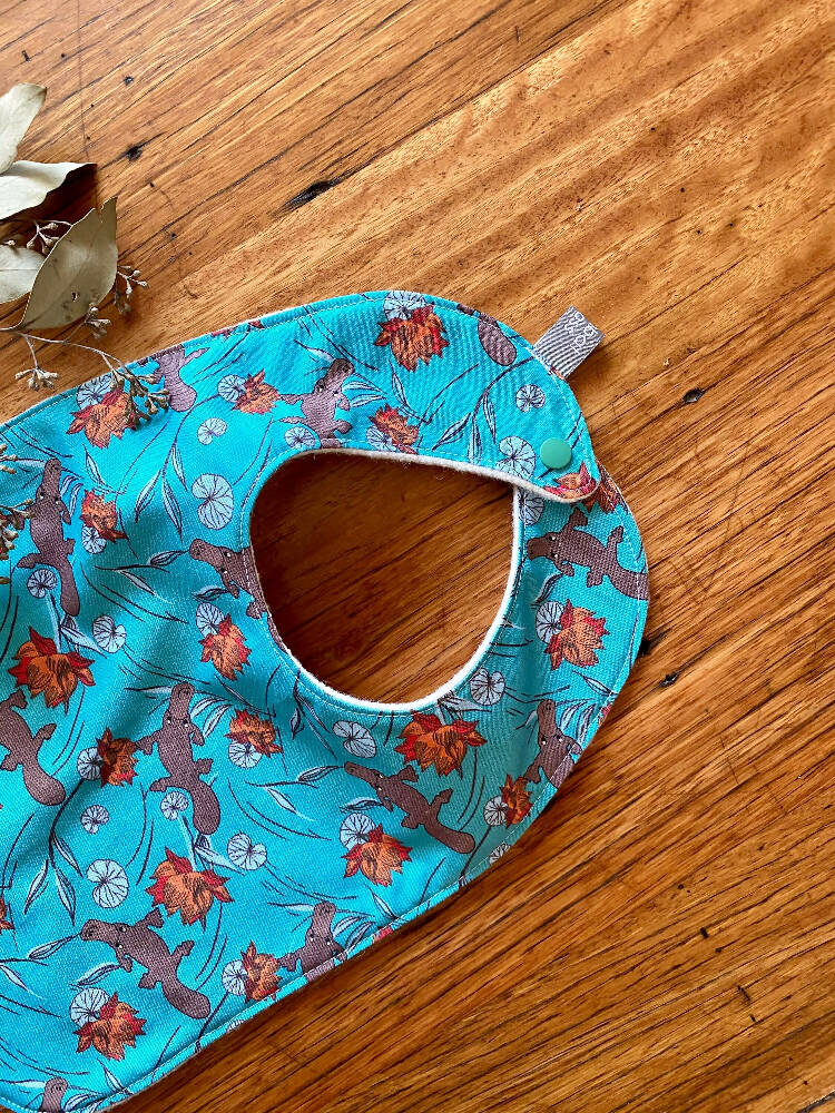 bib - platypus / organic cotton hemp fleecy / baby, toddler
