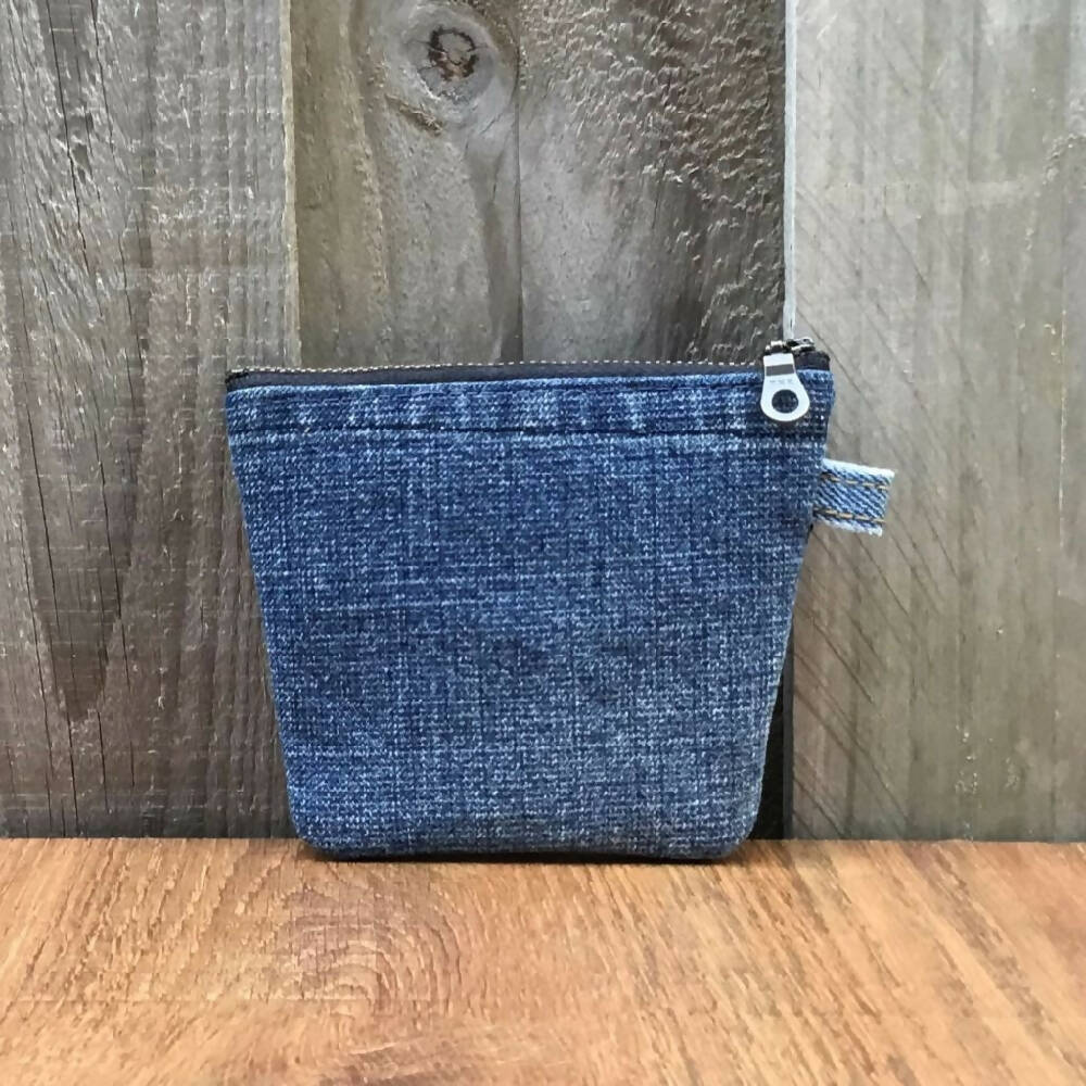 Upcycled Blue Denim Purse - Small