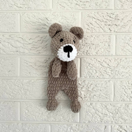 Crochet Plush Snuggle Baby Comforter Bear Mini