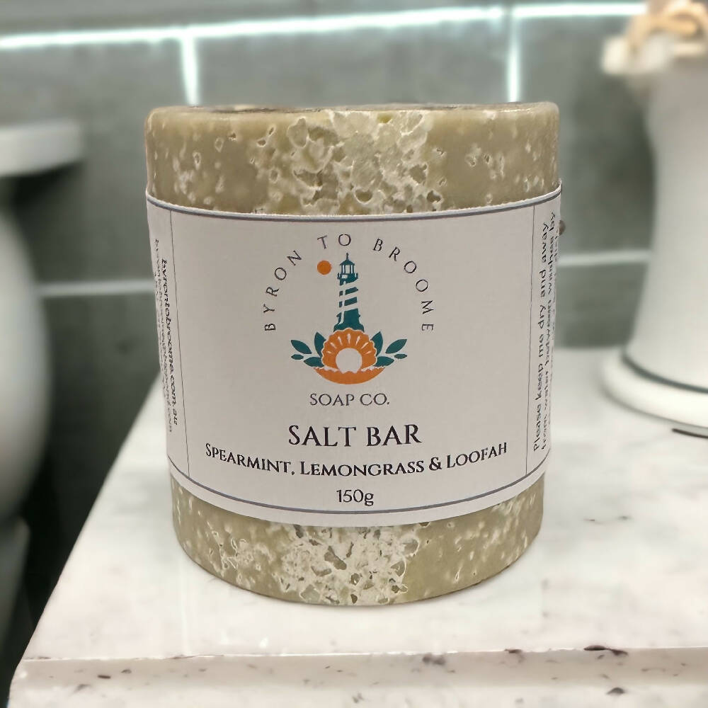 Spa Salt Bar - Spearmint, Lemongrass & Loofah