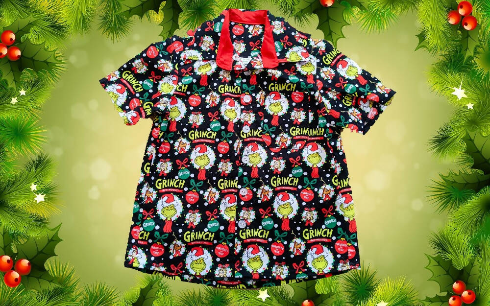 Christmas Shirt, Boys, Grinch, Size 6, 7, 8, 10