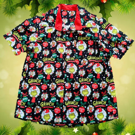 Xmas Shirt, Boys, Grinch, Size 6, 7, 8, 10