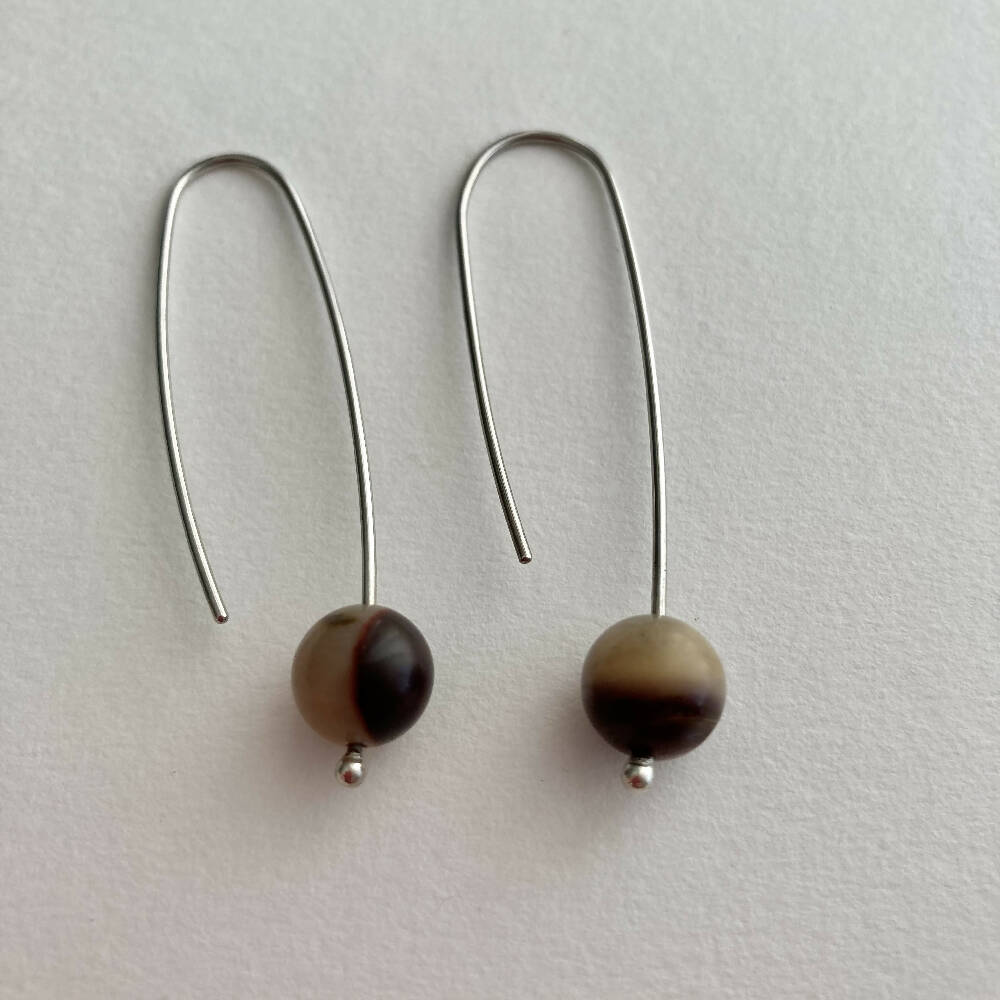 Mookaite and sterling silver earrings 2