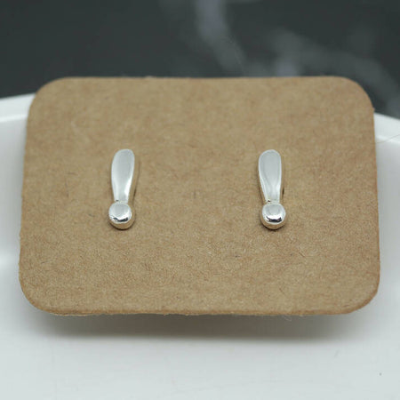 Exclamation Mark Studs - Handmade Sterling Silver Punctuation Earrings