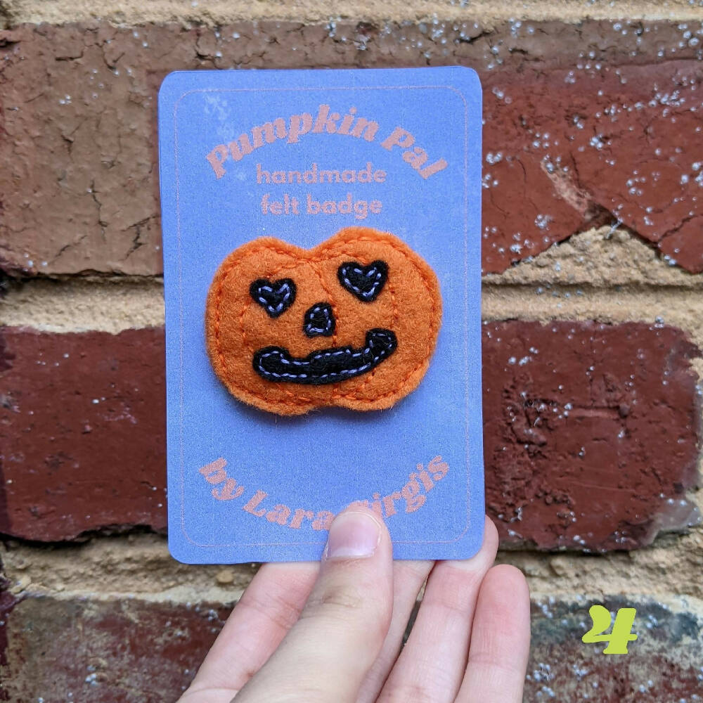 Pumpkin Pal - felt badge