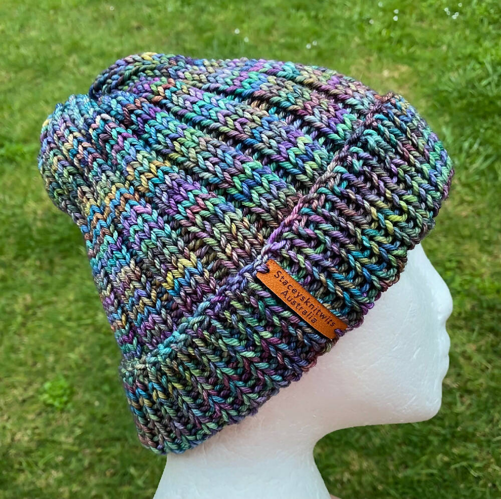 DOWNLOAD - Knitting Pattern - Beanie, Beginner Knitting Beanie Easy