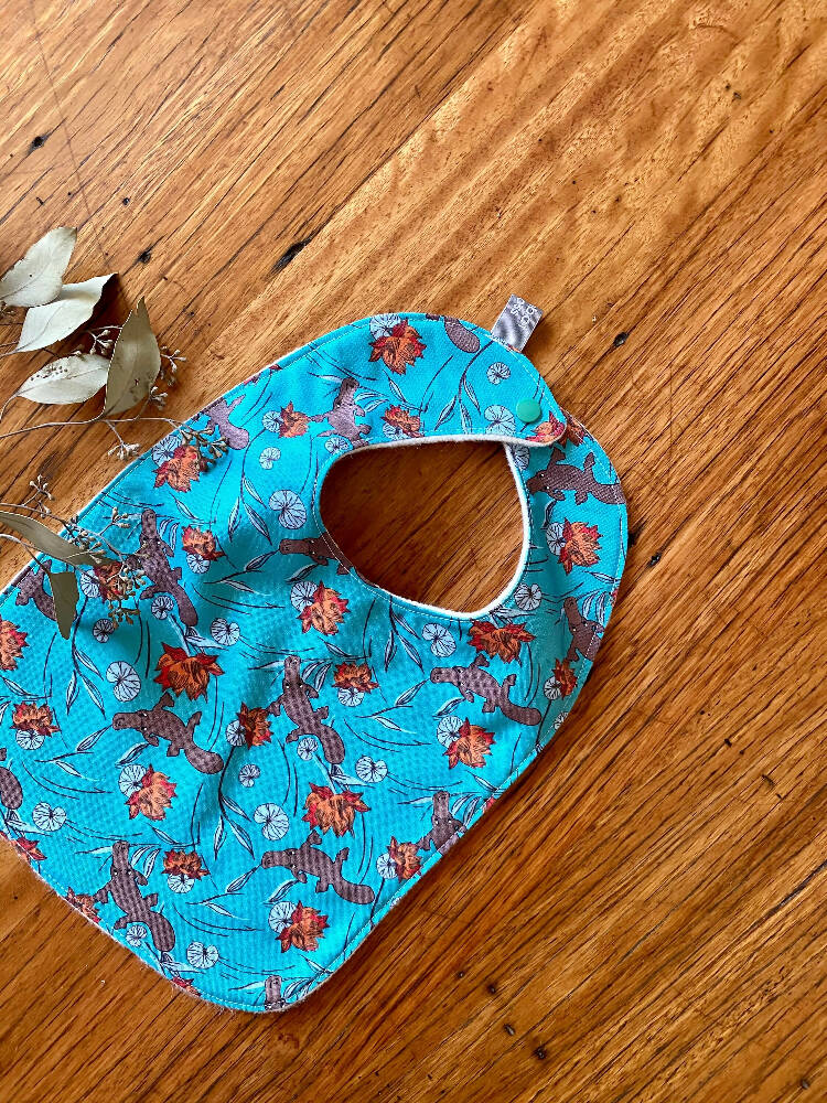 bib - platypus / organic cotton hemp fleecy / baby, toddler