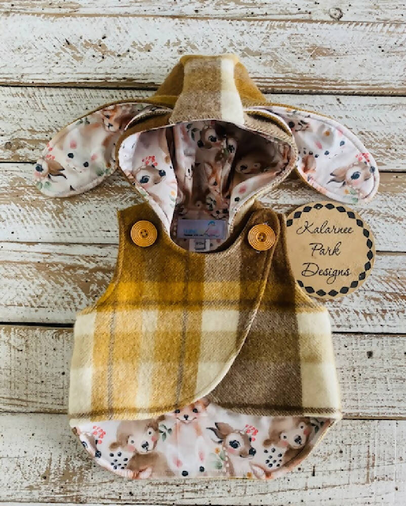 Easter Vintage Wool Blanket Upcycled Vest Size 9-12mths