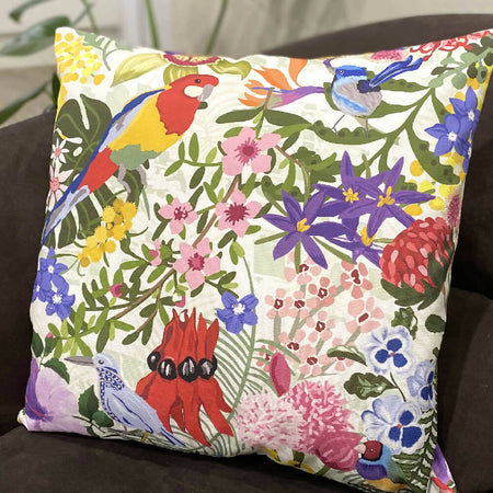 Cushion Cover - Australian Birds and Flowers #23