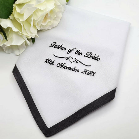 Father of the Bride Wedding Handkerchief Gift