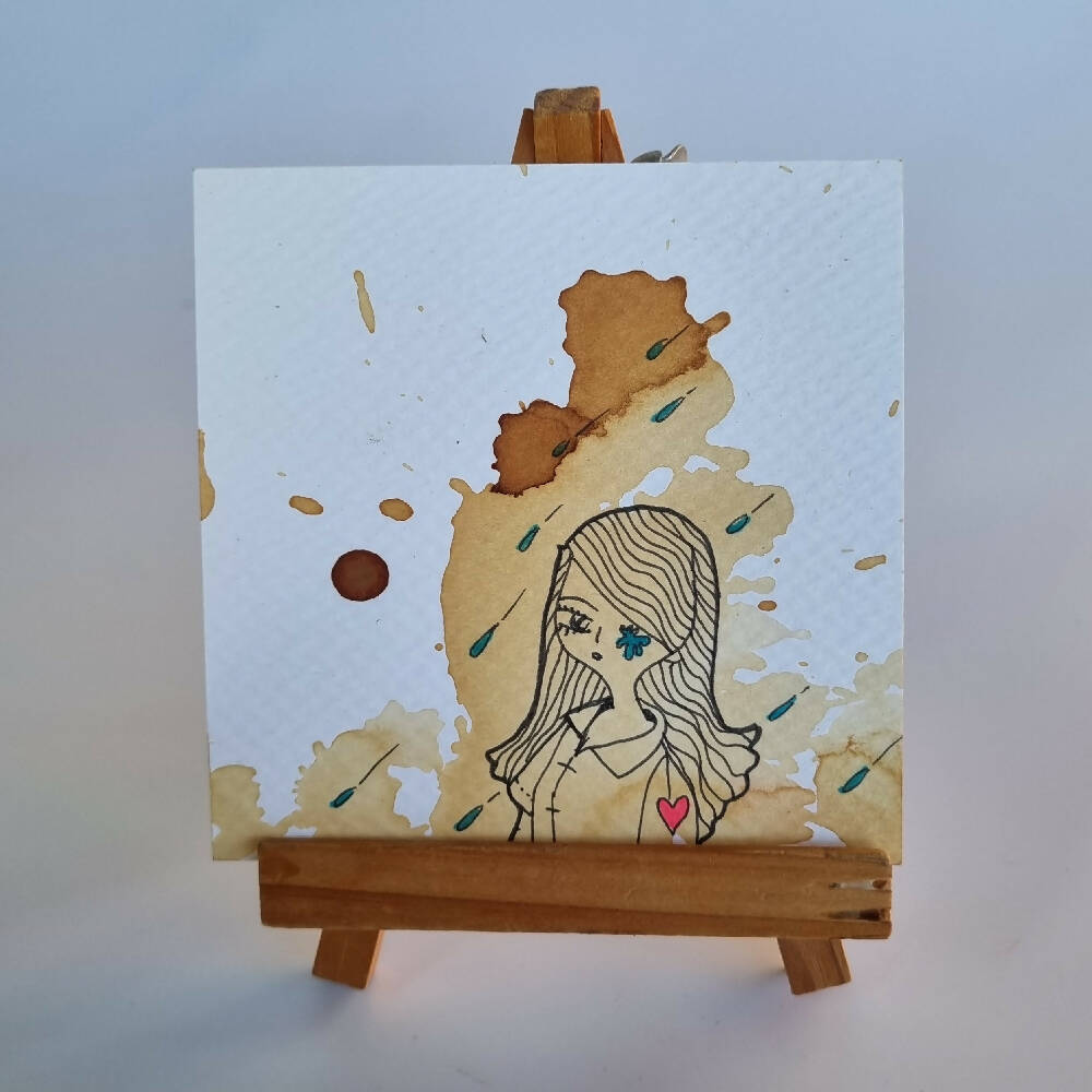 Headline Series : Catalina Original Tea Stain Art on Paper