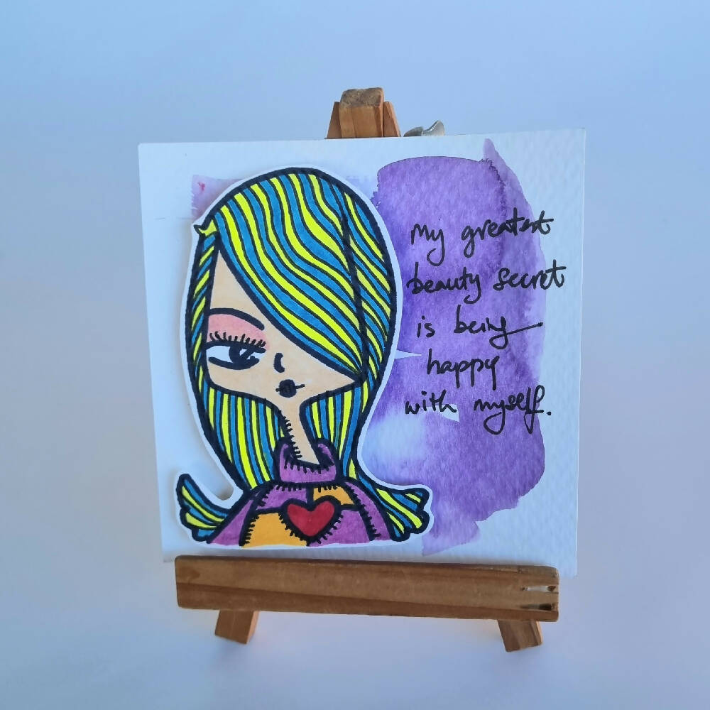 Headline Series : Tessa Original Ink on Watercolor Paper