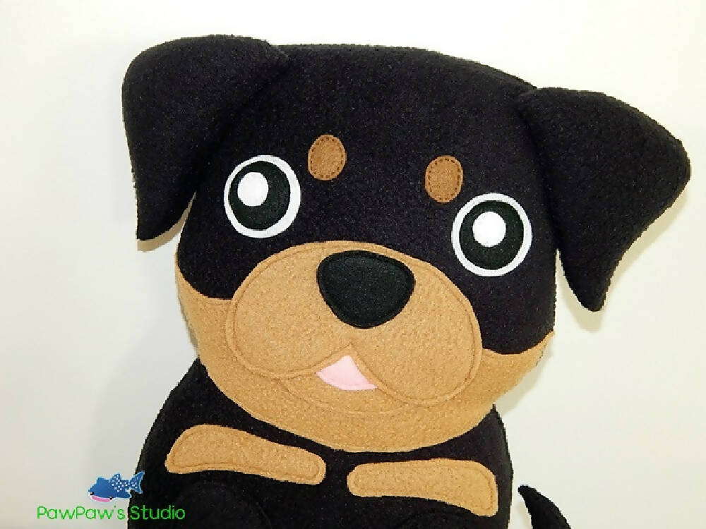 Rottweiler Plush / Dog Softie / Dog Toy