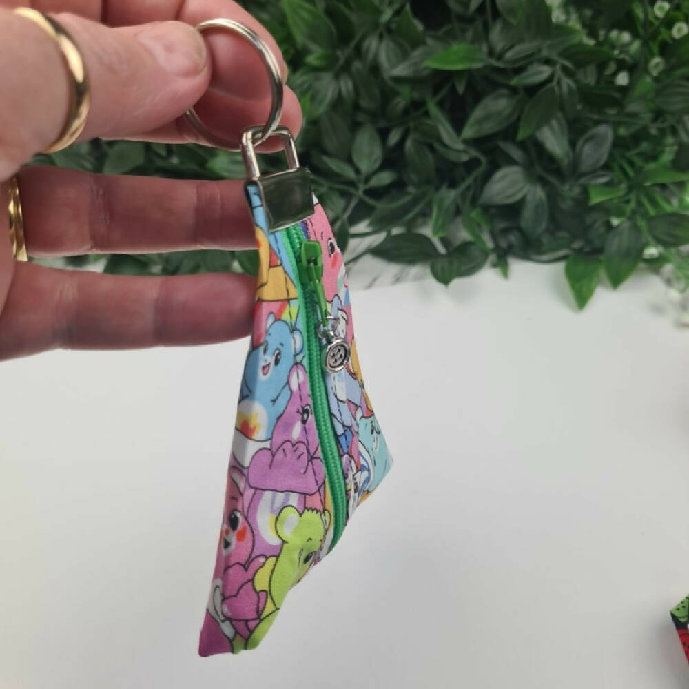 Keyfob Zippity Zip Bag Tag Fabric Hanging Care Bears (1)