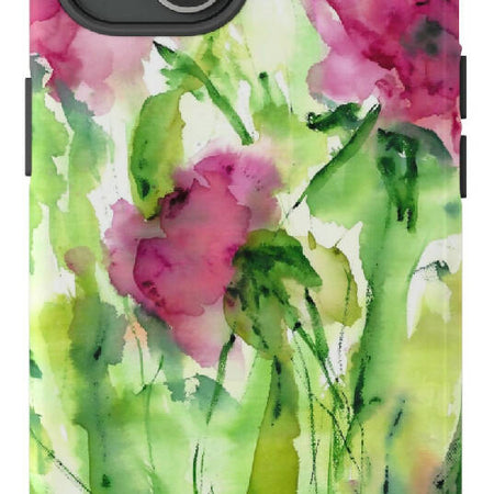 Mobile Phone Tough Cover With 'Wild Roses' Artwork Print