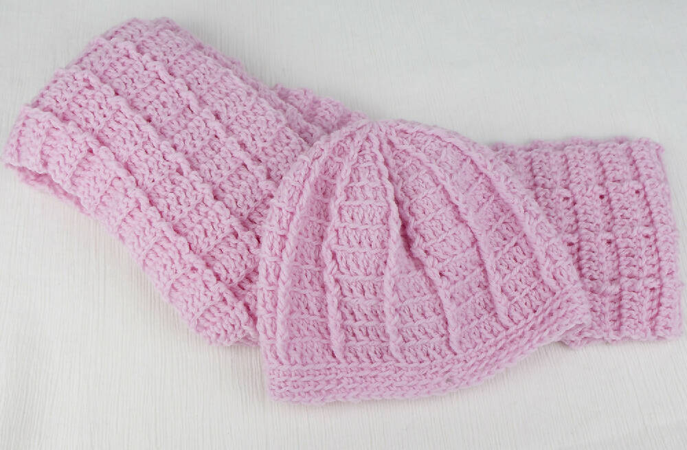 adult infinity scarf baby hat